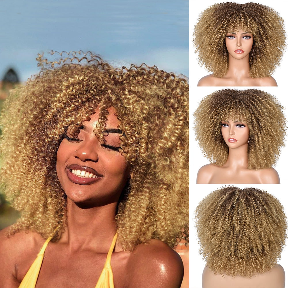 Perruque afro bouclé