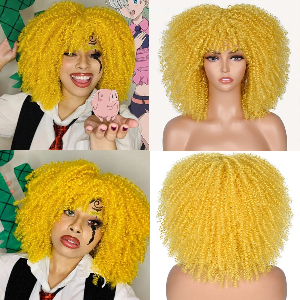 Perruque afro bouclé