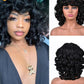 Perruque synthétique courte Afro bouclée
