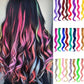 Extensions de cheveux synthétiques arc-en-ciel