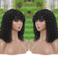 Perruque tresse naturelle, crépus et bouclés