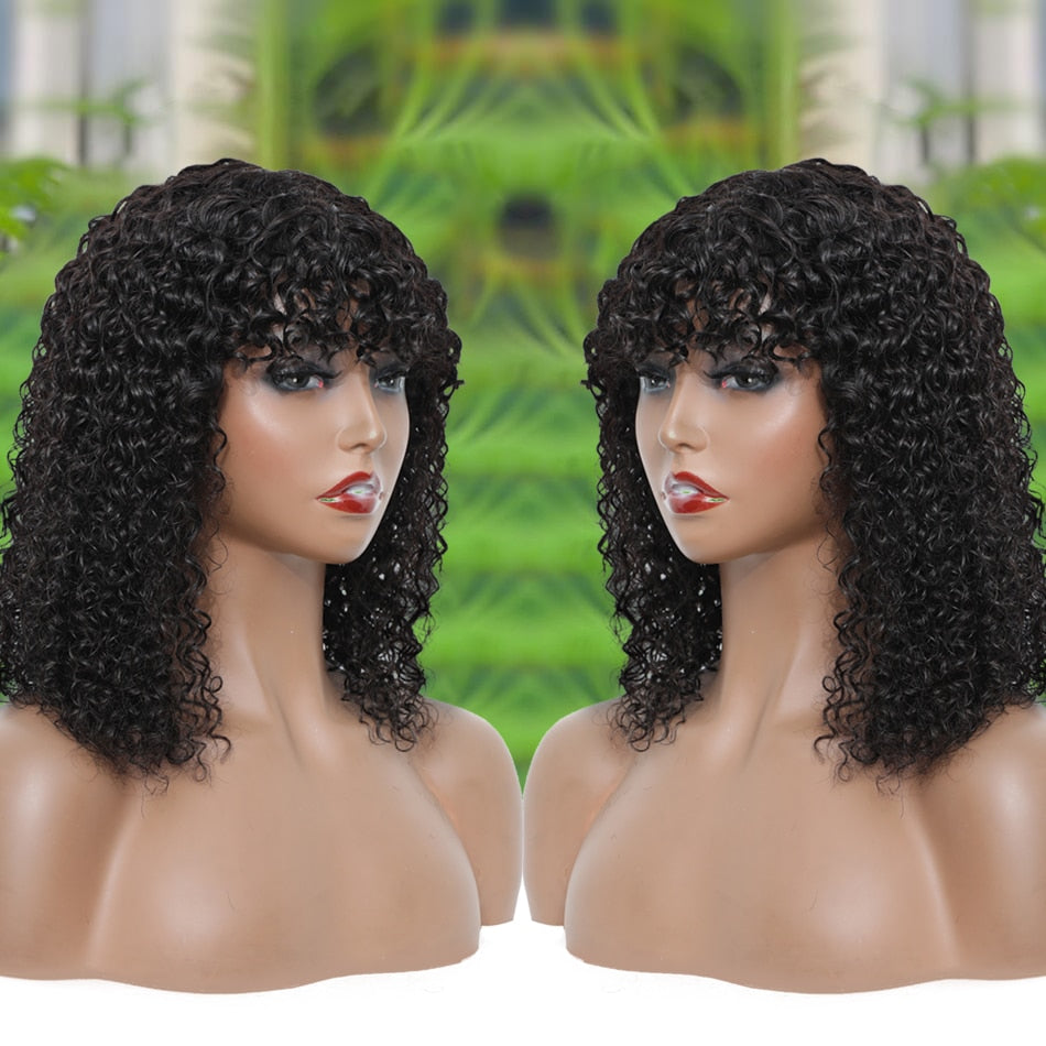 Perruque tresse naturelle, crépus et bouclés